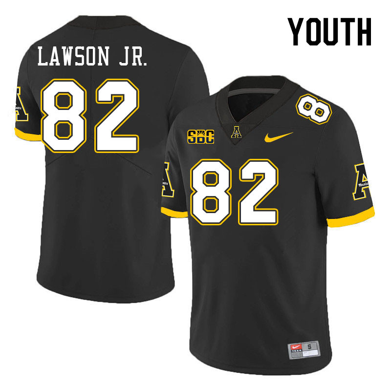 Youth #82 Chris Lawson Jr. Appalachian State Mountaineers College Football Jerseys Stitched Sale-Bla